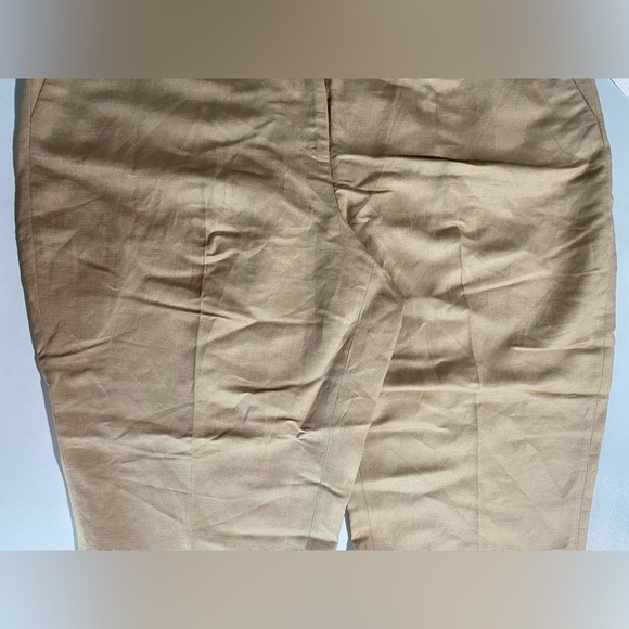 NEW- Plus Size 22W Calvin Klein Women's Linen Blend Suit/Dress Pants Camel $109 - Picture 4 of 16